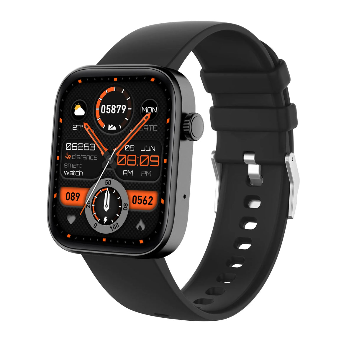 black Color Bluetooth Calling Smartwatch With Health & Fitness Tracking