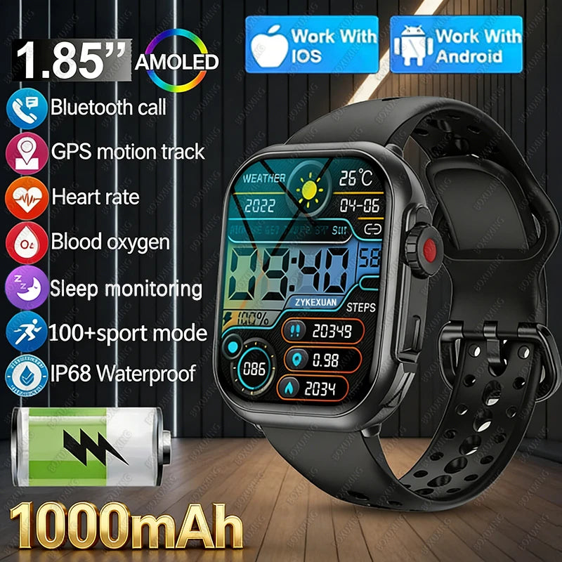 AMOLED GPS Smart Watch With Bluetooth Calls & IP68